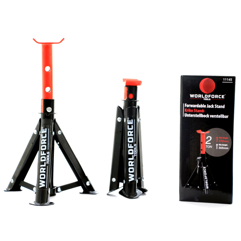 Worldforce 11145 Kriko Standı 2 Ton Katlanır Tip 2'li Set