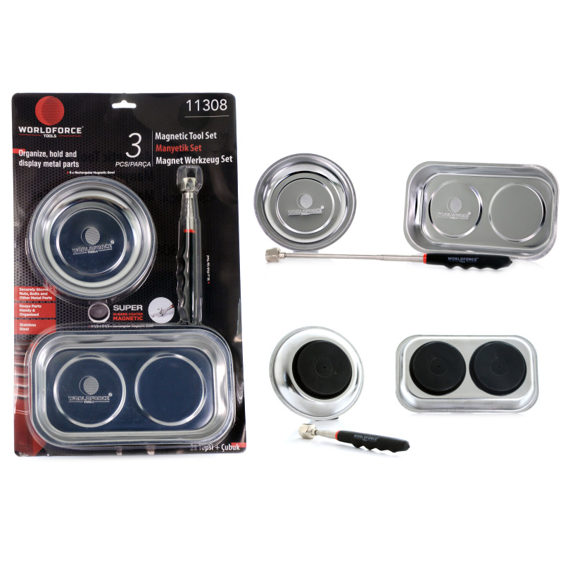 Worldforce 11308 Manyetik Set 3'lü (2x Tepsi + Çubuk)