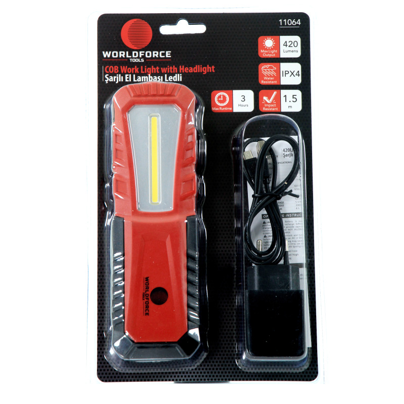 Worldforce 11064 Şarjlı El Lambası COB Ledli 420 Lm