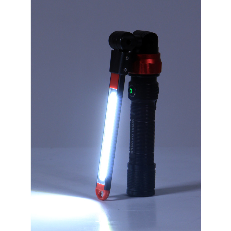 Worldforce 11626 Katlanabilir Şarjlı El Lambası 360° COB Ledli 350 Lm (2200 mAh)