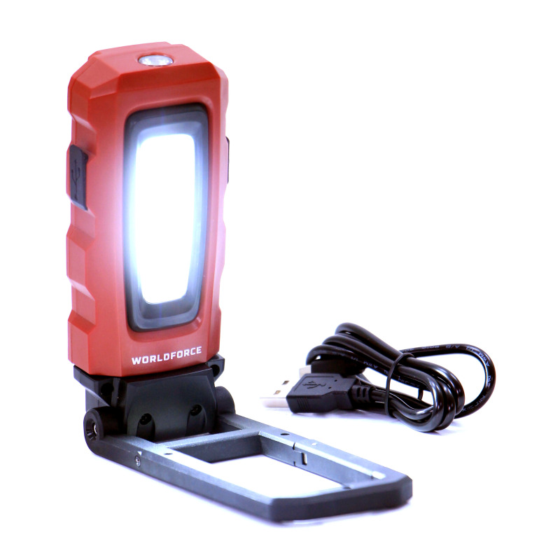 Worldforce 11621 Katlanır Şarjlı El Lambası COB Ledli 800 Lm (2600 mAh)