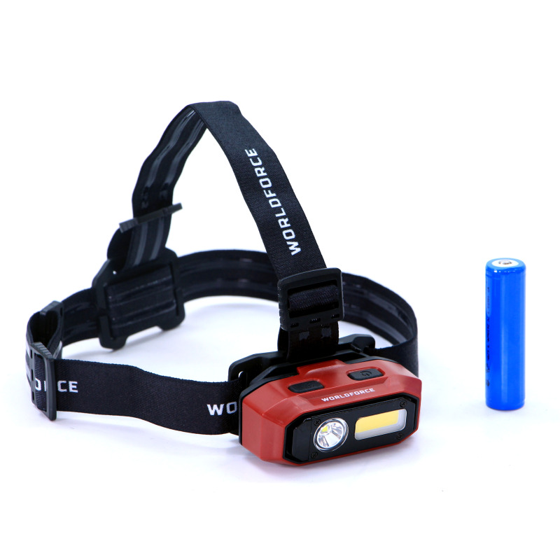 Worldforce 11627 Şarjlı Kafa Lambası SST40+COB Ledli 800 Lm (2200 mAh)