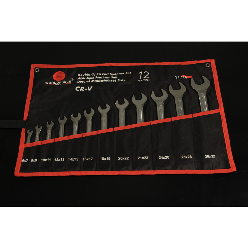 Worldforce 11716 Açık Ağız Anahtar Seti 12 Parça (6x7-30x32mm)