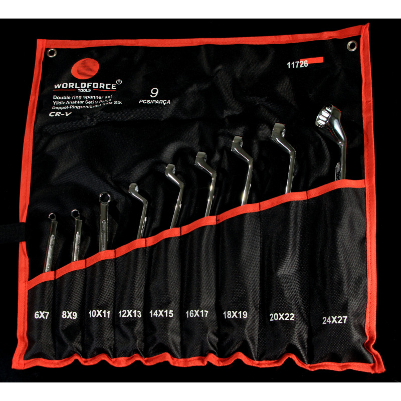 Worldforce 11726 Yıldız Anahtar Seti 9 Parça 6x7 - 24x27mm