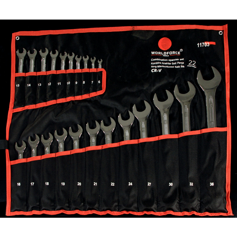 Worldforce 11703 Kombine Anahtar Seti 22 Parça (6-36mm)