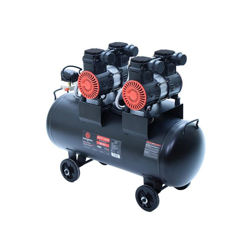 Worldforce 11672 Sessiz Yağsız Hava Kompresörü 100L 4 Piston 8 Bar